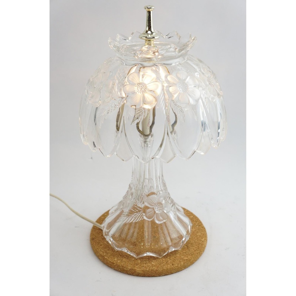 Vintage Anne Hutte Bleikristall Lead Crystal Boudoir Fairy Lamp Working Works